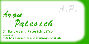 aron palesich business card